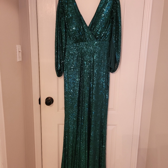 Green Sequin Dress - Picture 2 of 5